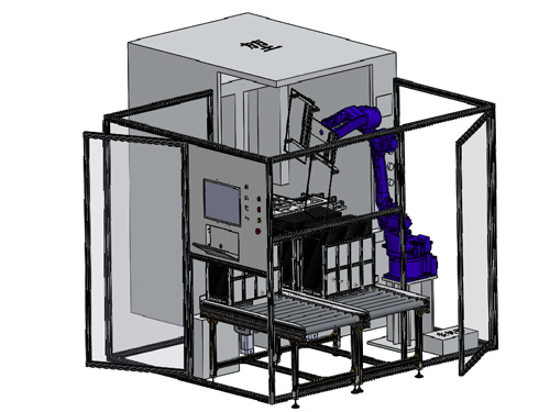 Display frame automatic glue machine