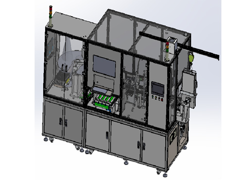 Cylindrical battery laser peeling and support machine